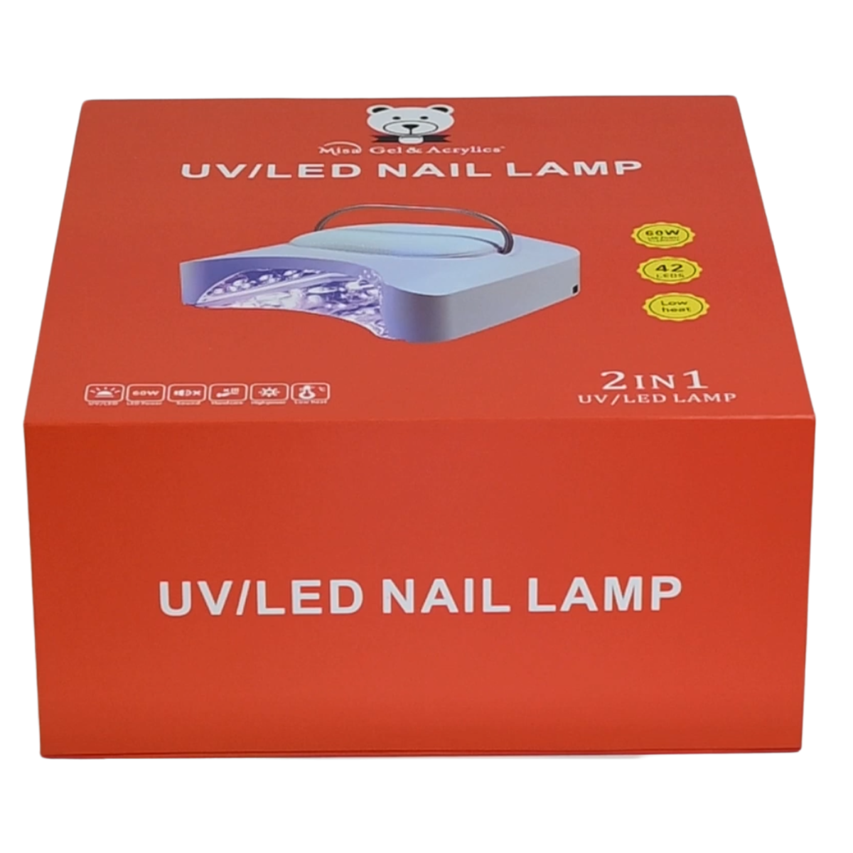 Misa Gel & Acrylics X8 Bat Cordless UV/LED Nail Lamp – 60W Professional Rechargeable Nail Lamp
