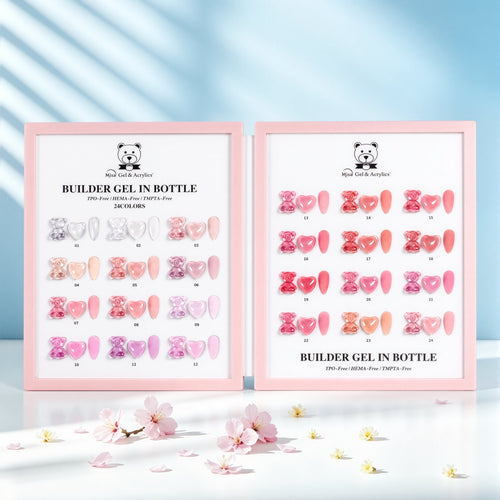 Misa Gel & Acrylics Builder Gel in Bottle – 24 Colors – HEMA-Free & TPO-Free