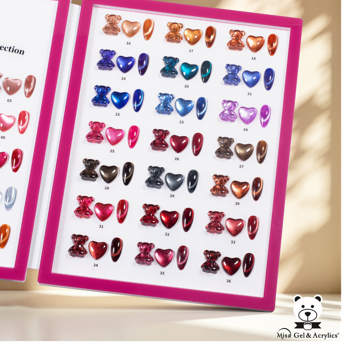 Misa Gel & Acrylics 4 Season Crystal Cat Eye Collection – 36 Colors – HEMA-Free & TPO-Free
